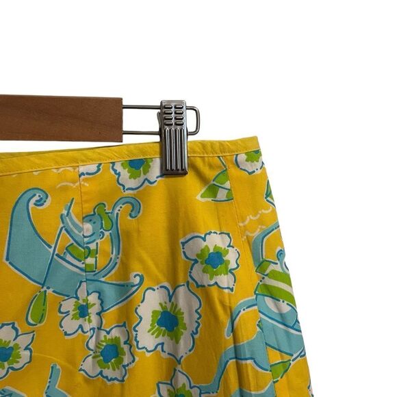 Vintage Lilly Pulitzer White Label Les Monkey Print Wrap Skirt Size 4 - Picture 5 of 6